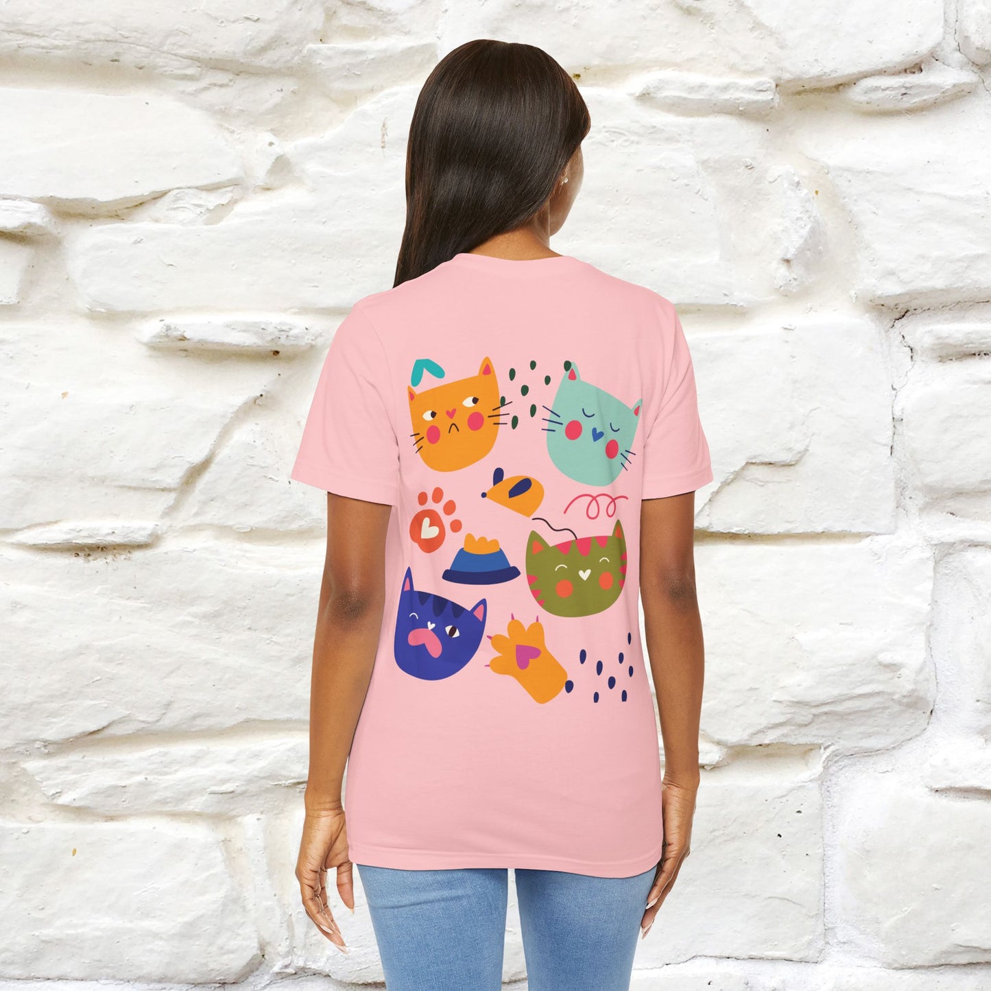 ''The Power Of Meow'' Cat T-Shirt Front and Back Design | Nunu&Miao Studio