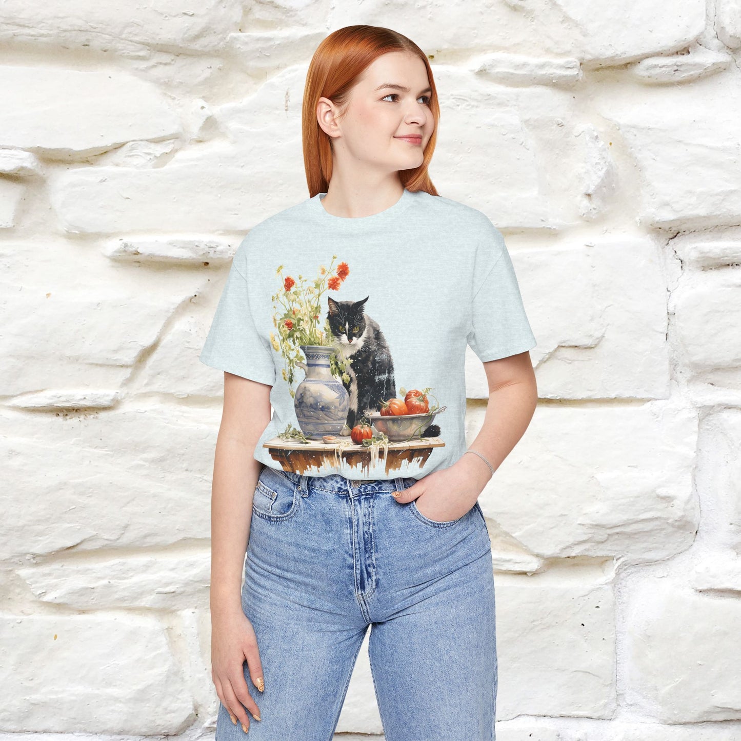 ''THe Cat and The Vase '' T-shirt for Men and Women 100% Cotton* - Nunu&Miao Studio