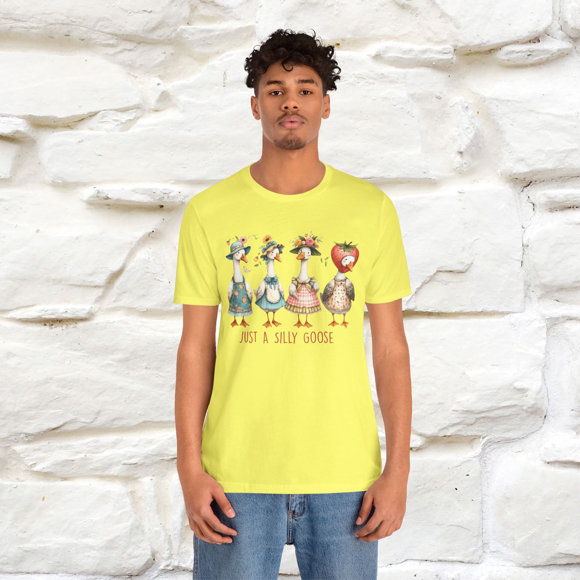 "Just A Silly Goose" Cute T-shirt |Nunu&Miao Studio - Nunu&Miao Studio