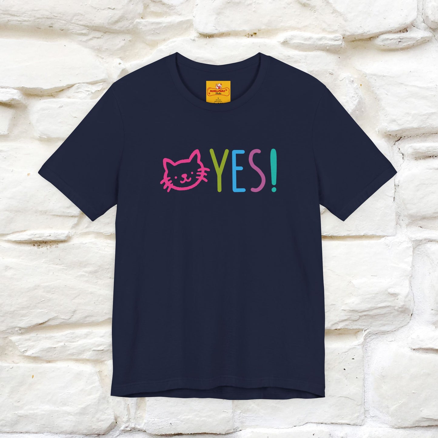 "Yes, Just Do It" Cat T-Shirt| Front & Back Design | Nunu&Miao Studio