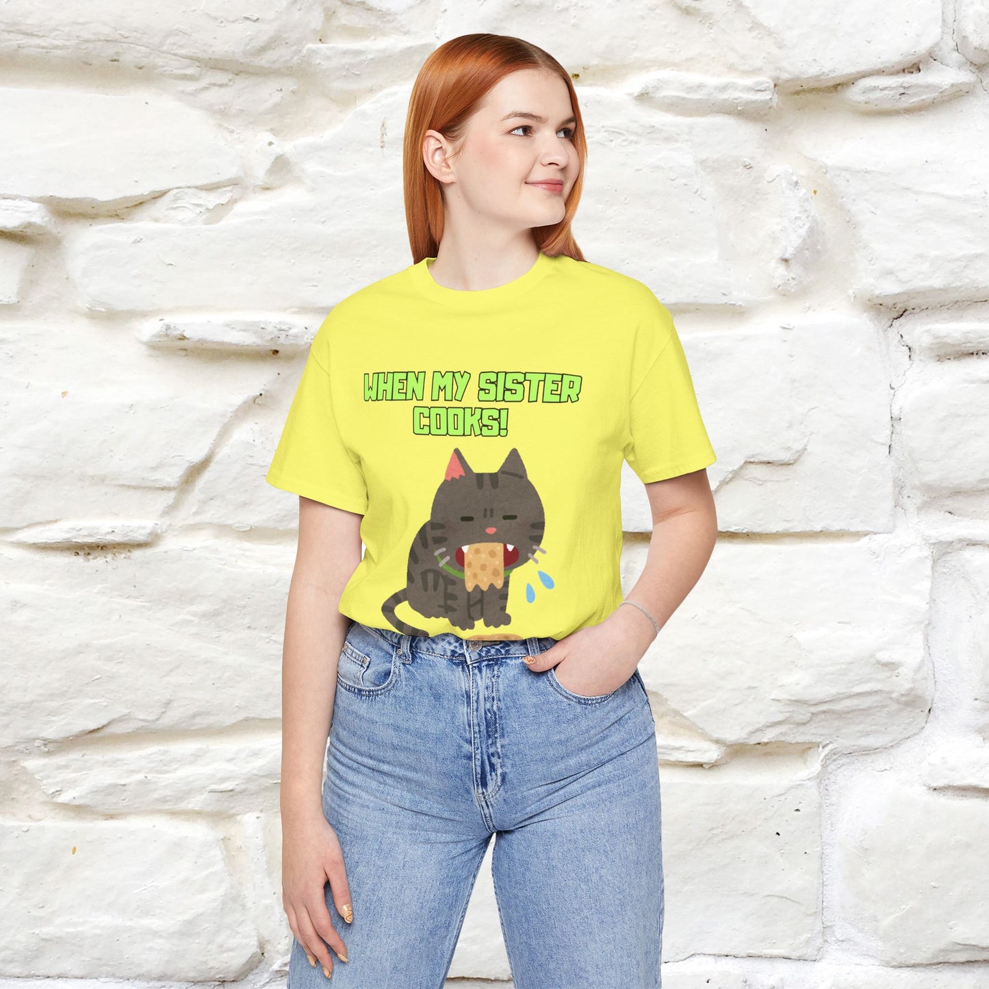 "When My Sister Cooks" Funny Cat T-shirt |Nunu&Miao Studio
