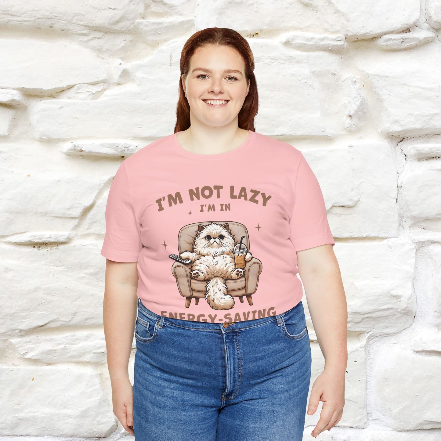 "I'm Not Lazy I'm In Energy-Saving Mode " Cat T-shirt |Nunu&Miao Studio