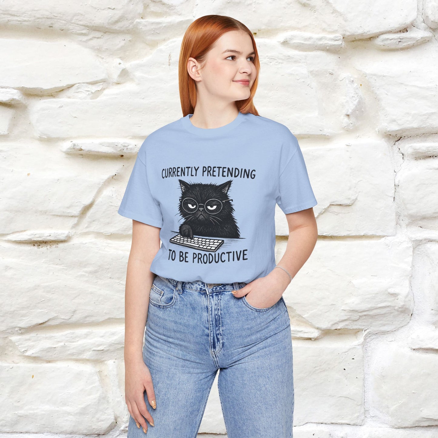 "Currently Pretending To Be Productive" |Cat T-Shirt | Nunu&Miao Studio