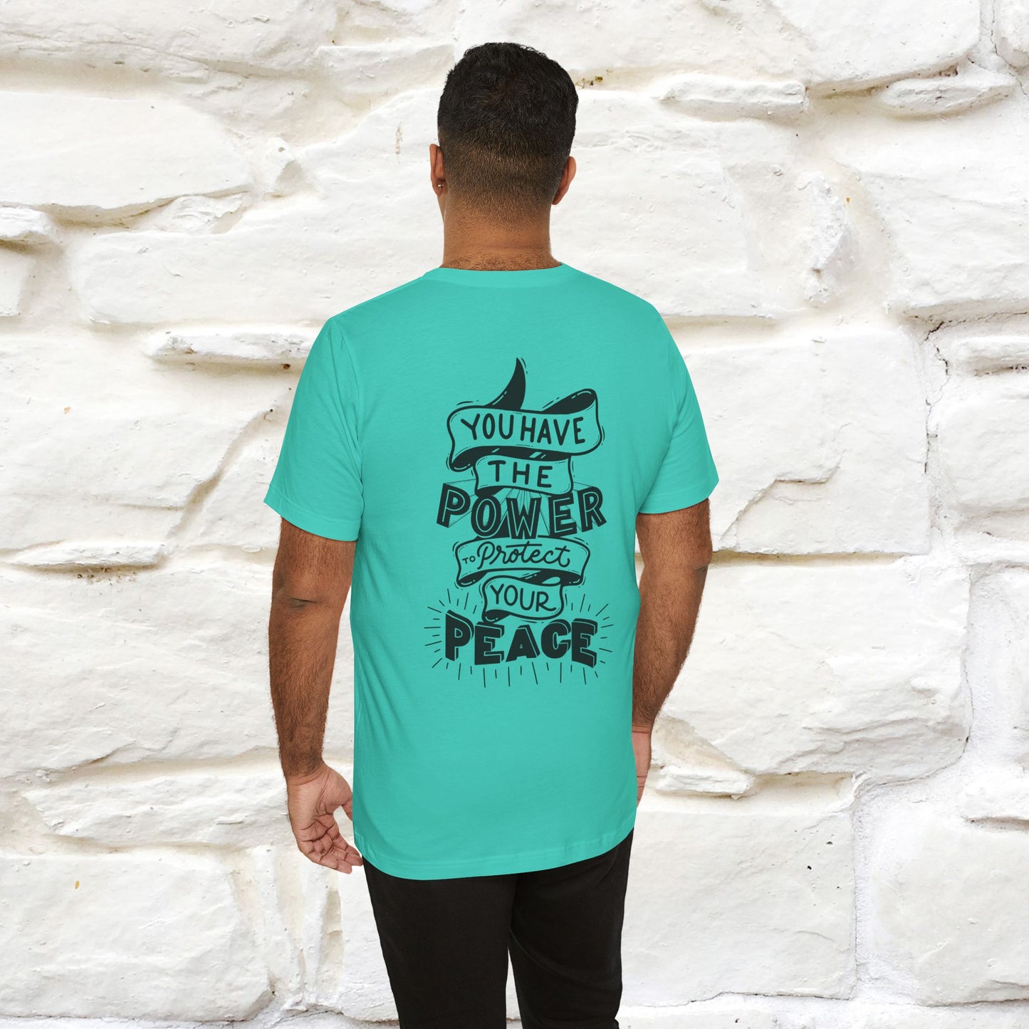 "You Have the Power to Protect Your Peace" Cat T-Shirt| Front & Back Design | Nunu&Miao Studio
