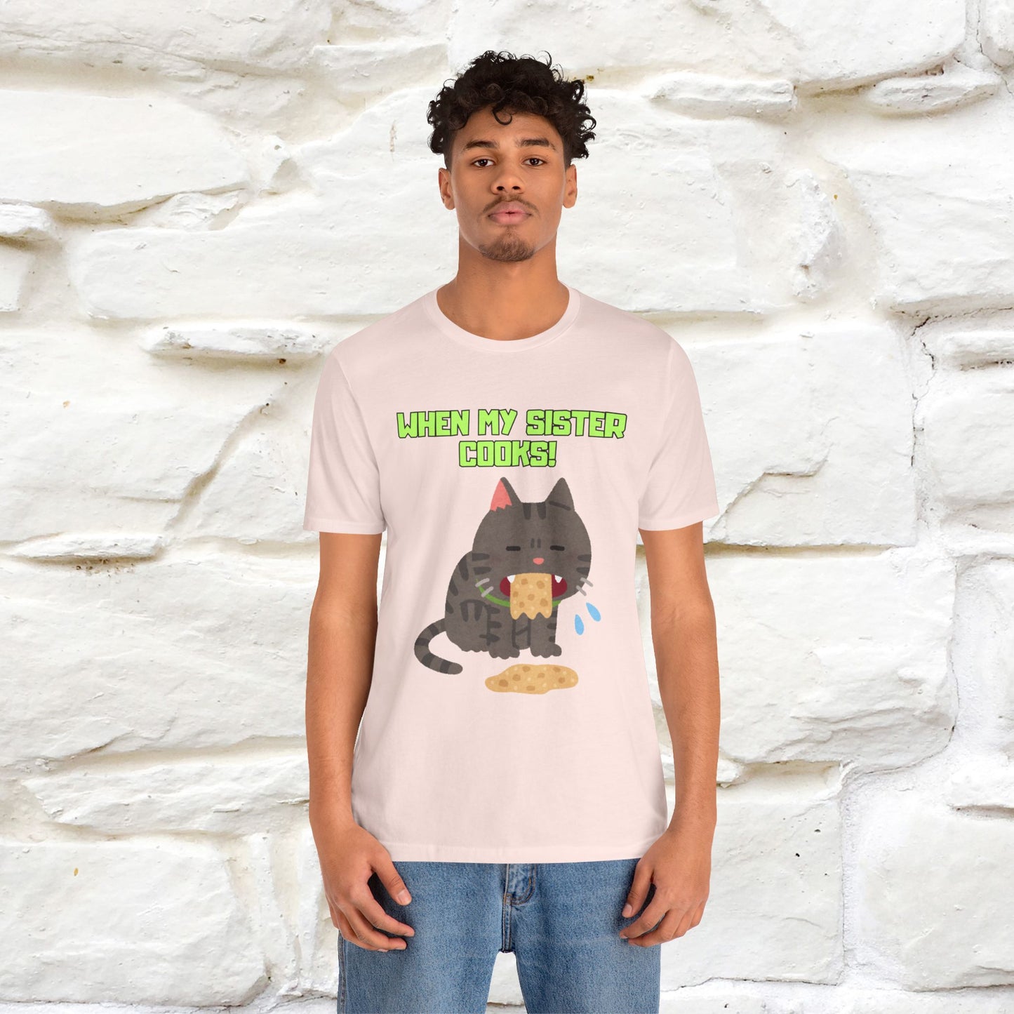 "When My Sister Cooks" Funny Cat T-shirt |Nunu&Miao Studio