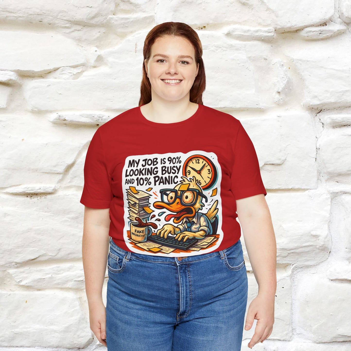 '' My Job is 90% Looking Busy ... | Sarcastic T-Shirt | Nunu&Miao Studio