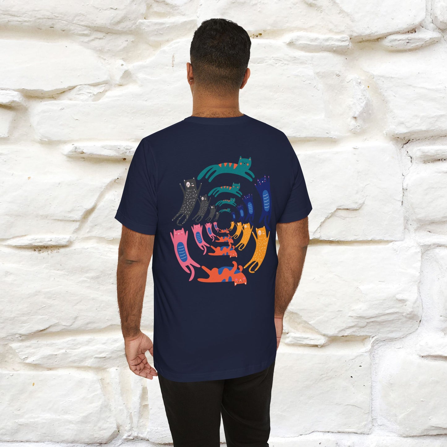 "The Hypnotic Meow'' Cat T-Shirt Front and Back Design | Nunu&Miao Studio