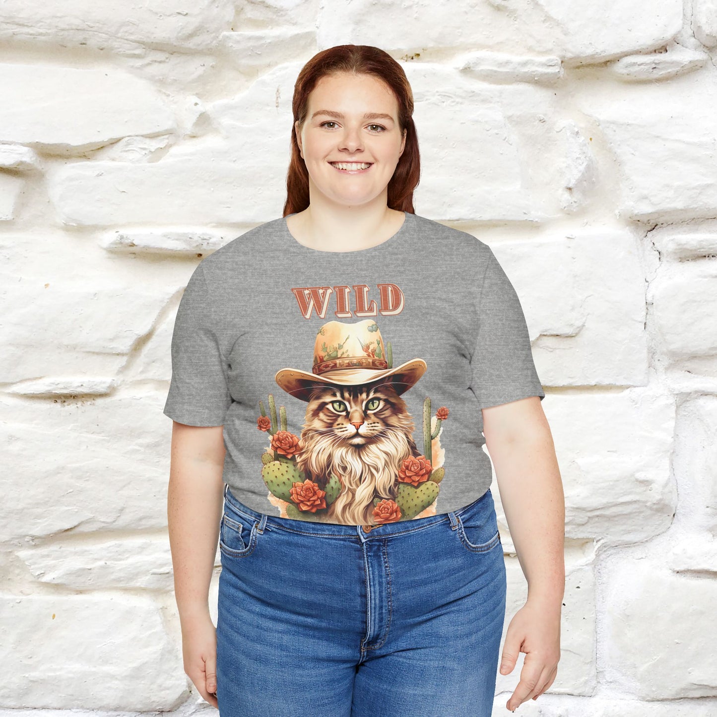 Wild Cowboy Cat T-Shirt for Men & Women | 100% Cotton* Adventure Tee - Nunu&Miao Studio