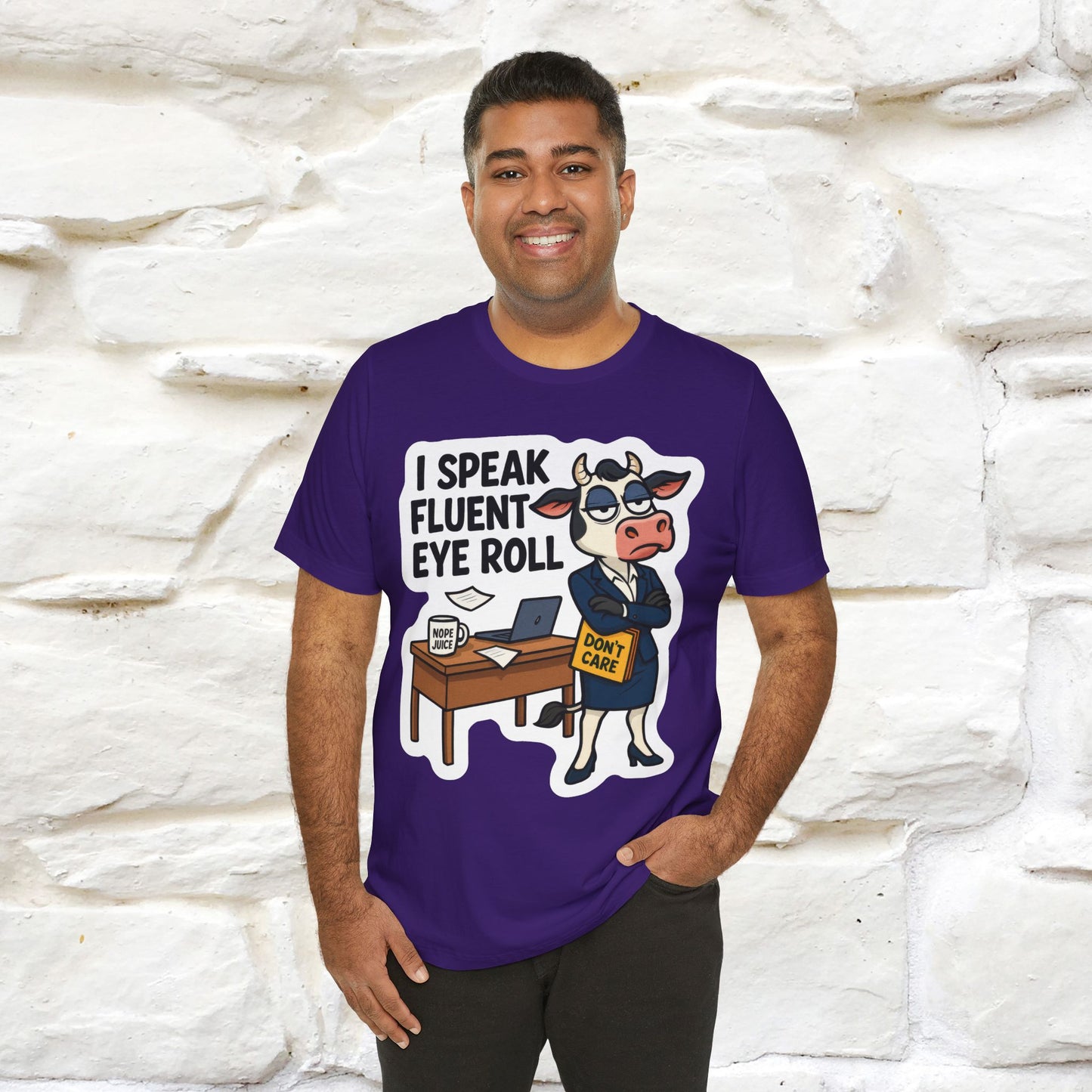 ''I Speak Fluent Eye Roll ''| Sarcastic Cat T-Shirt | Nunu&Miao Studio