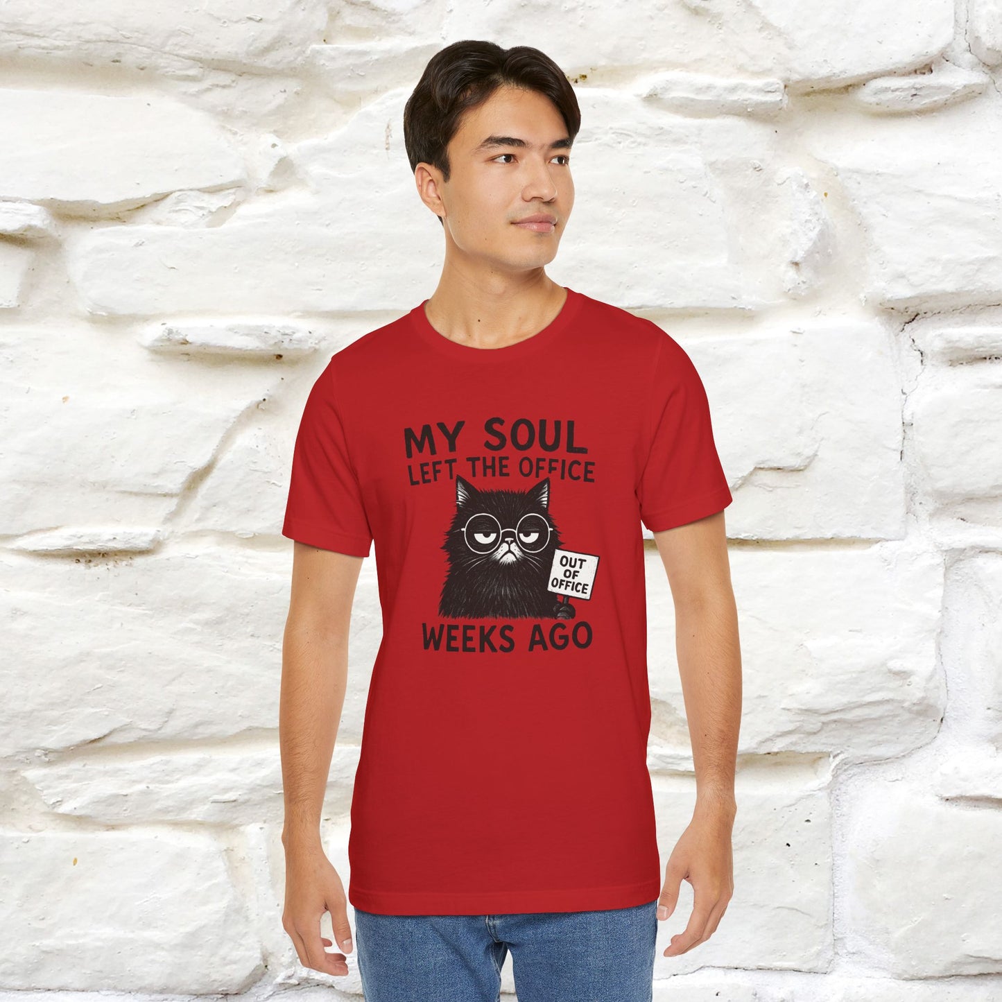 "My Soul Left The Office..." |Funny Cat T-Shirt | Nunu&Miao Studio
