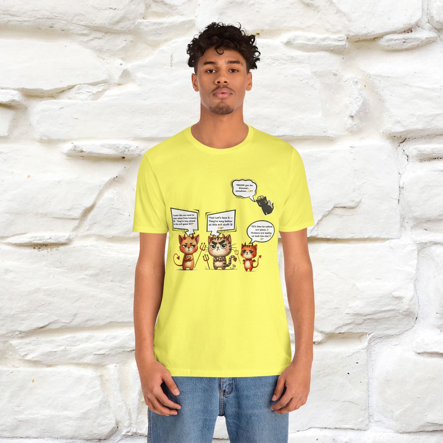 "Humans Are Way Ahead In The Evil Game! 😈😼" Cat T-shirt |Nunu&Miao Studio - Nunu&Miao Studio