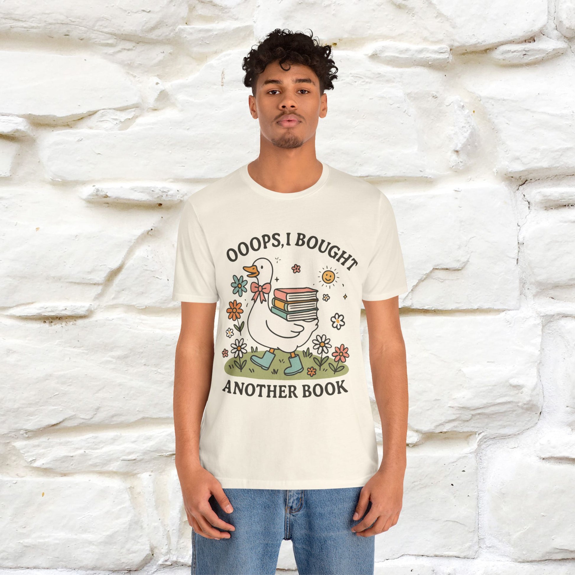 "Oooops I Bought Another Book" Funny Goose T-shirt |Nunu&Miao Studio - Nunu&Miao Studio