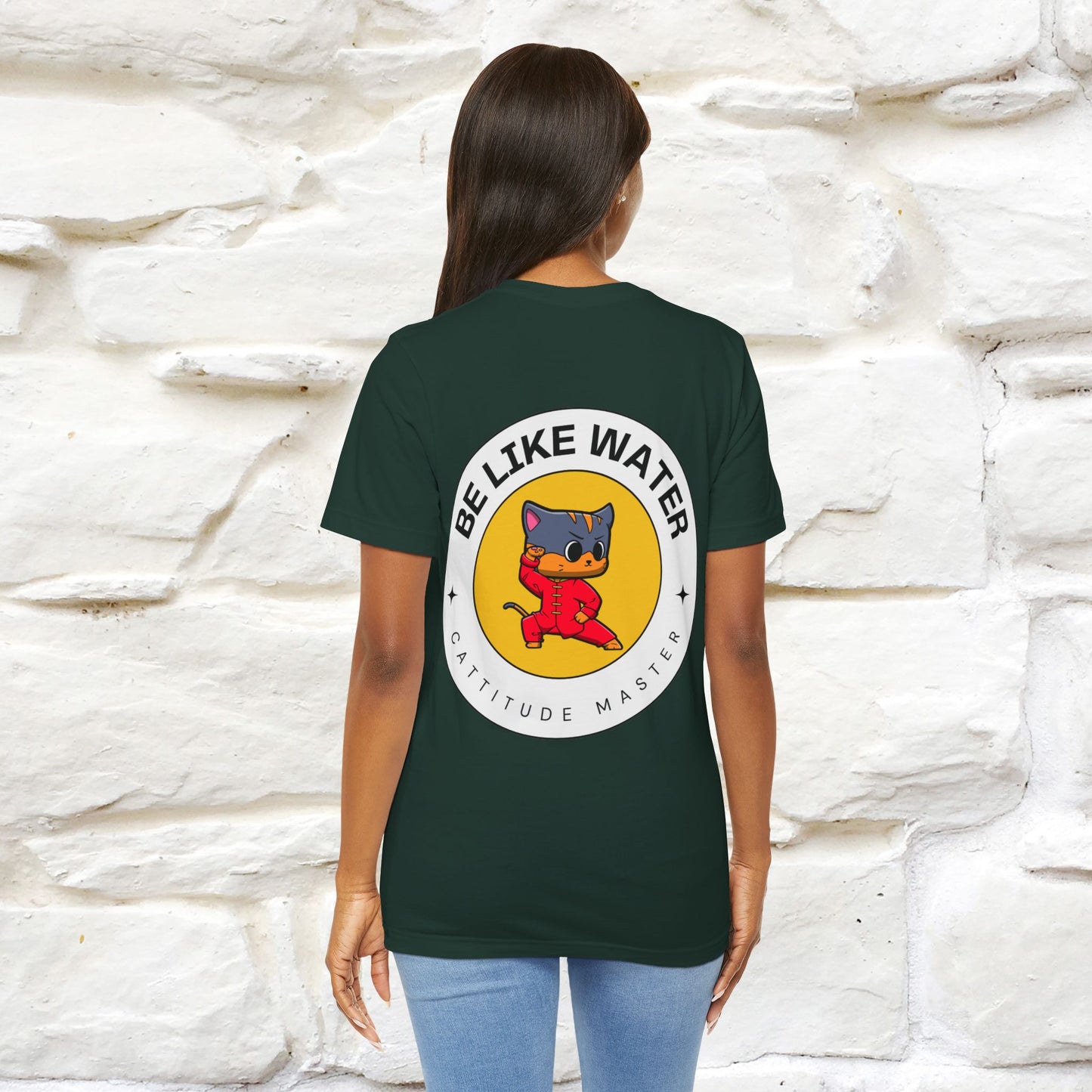 "Be Like Water: Cattitude Master | Cat T-Shirt |Nunu&Miao Studio