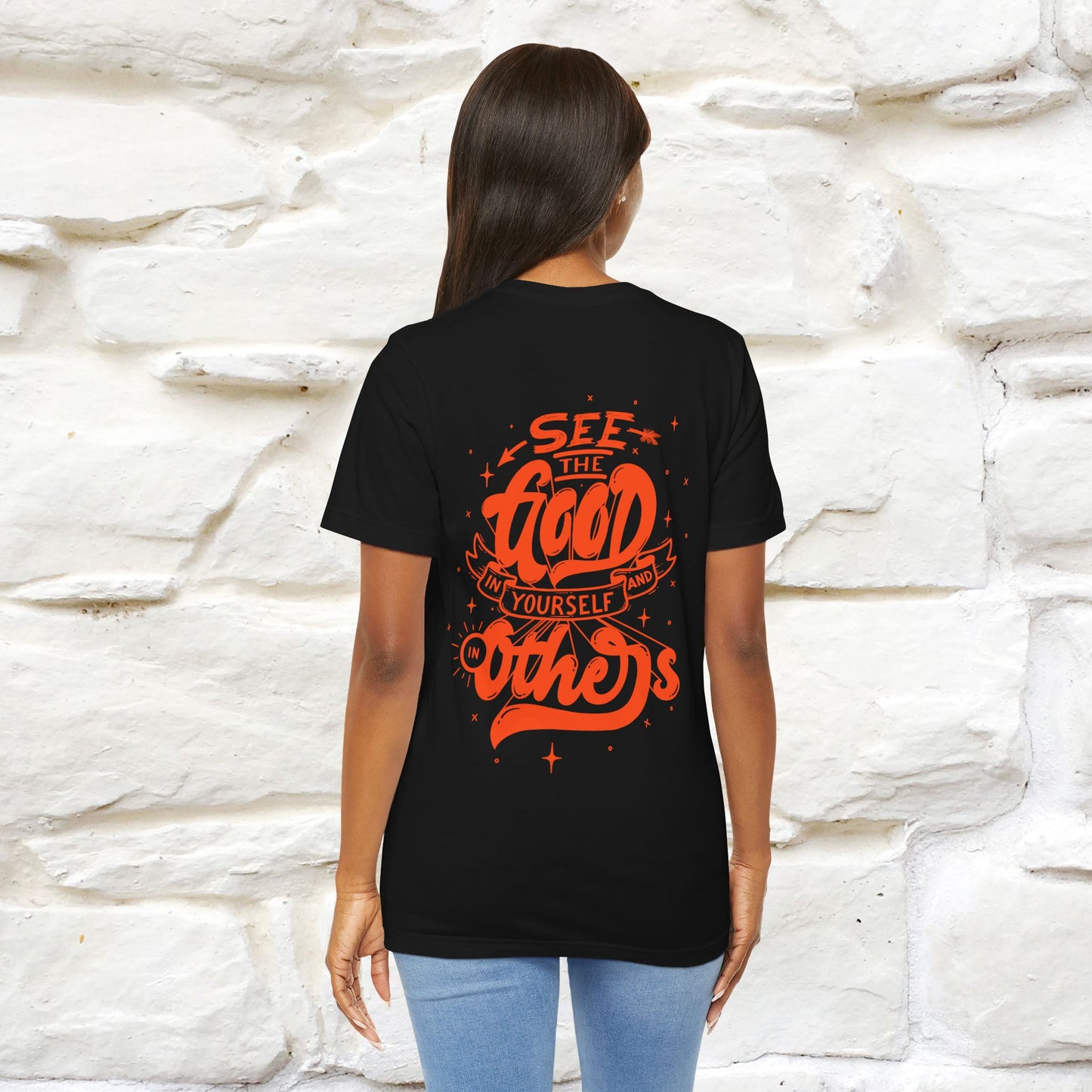 "See the Good in Yourself and Others" Cat T-Shirt | Front & Back Design | Nunu&Miao Studio