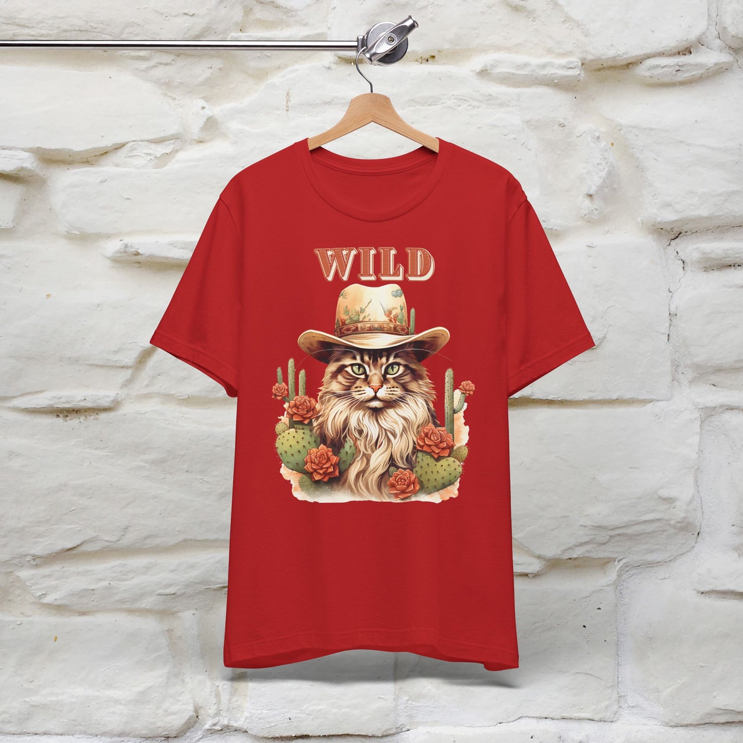 Wild Cowboy Cat T-Shirt for Men & Women | 100% Cotton* Adventure Tee - Nunu&Miao Studio