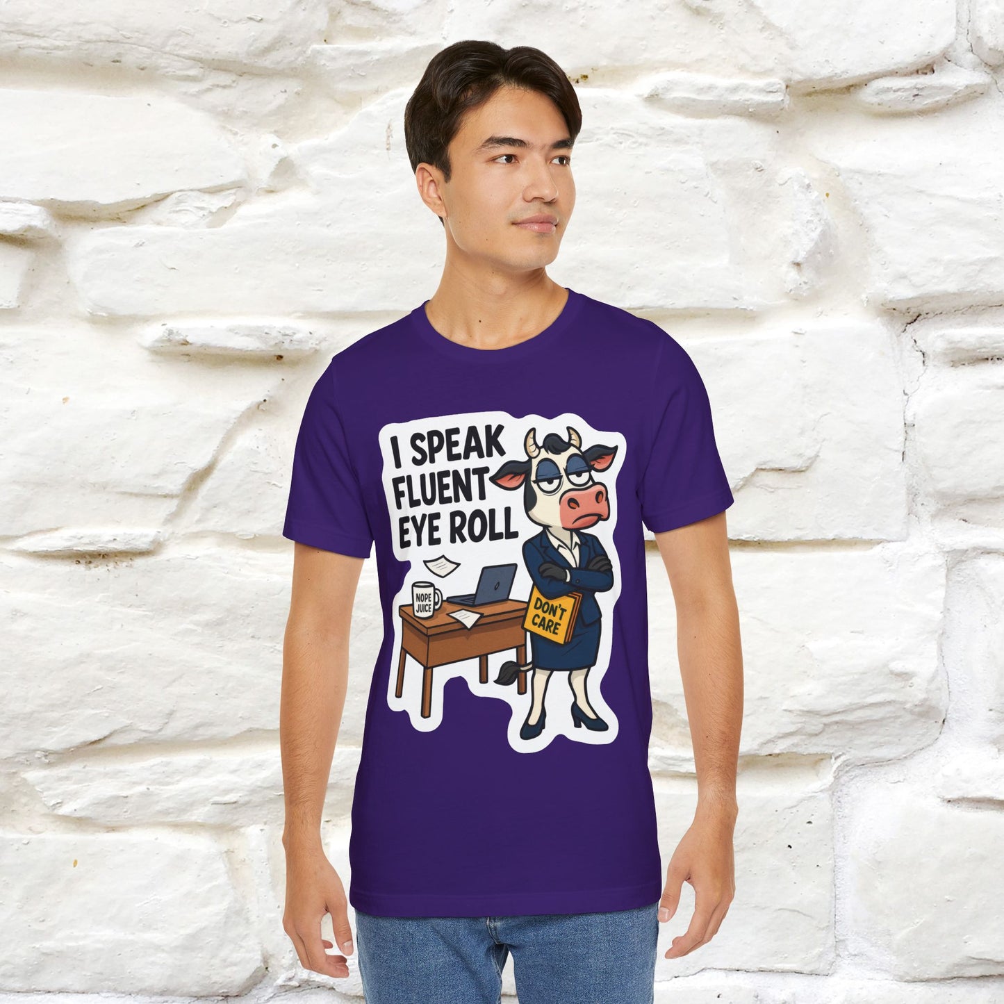 ''I Speak Fluent Eye Roll ''| Sarcastic Cat T-Shirt | Nunu&Miao Studio