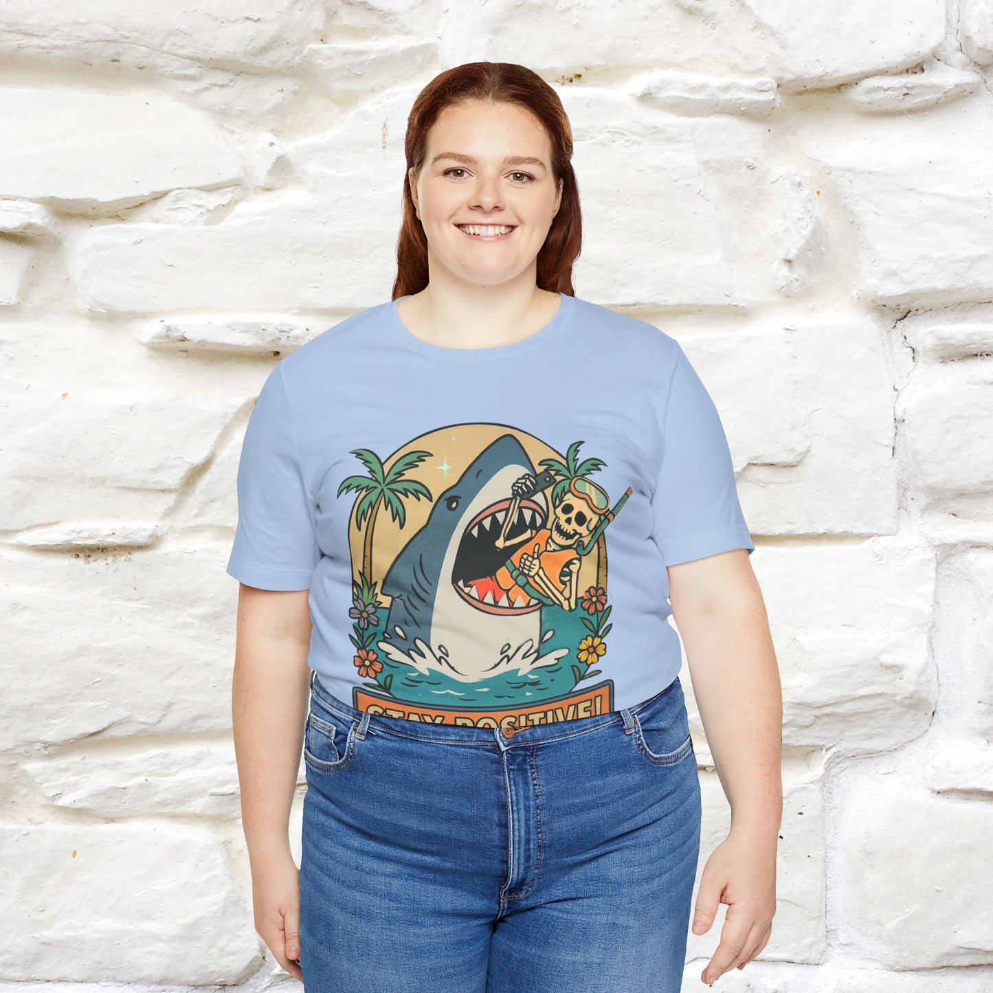"Stay Positive" Funny T-shirt |Nunu&Miao Studio - Nunu&Miao Studio