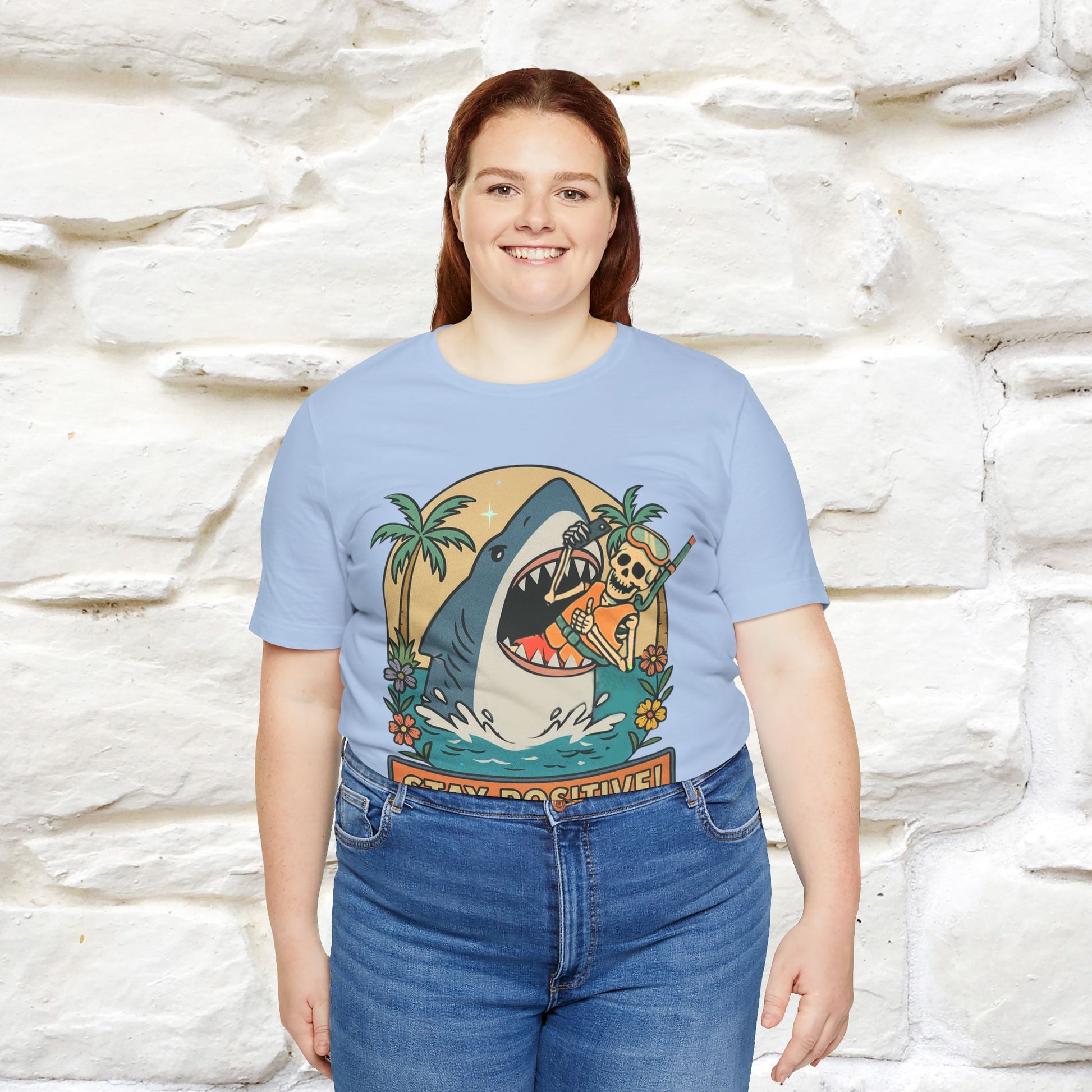 "Stay Positive" Funny T-shirt |Nunu&Miao Studio - Nunu&Miao Studio