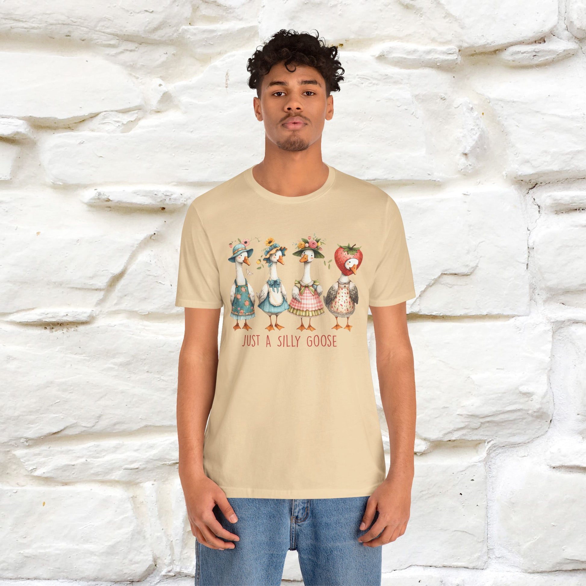 "Just A Silly Goose" Cute T-shirt |Nunu&Miao Studio - Nunu&Miao Studio