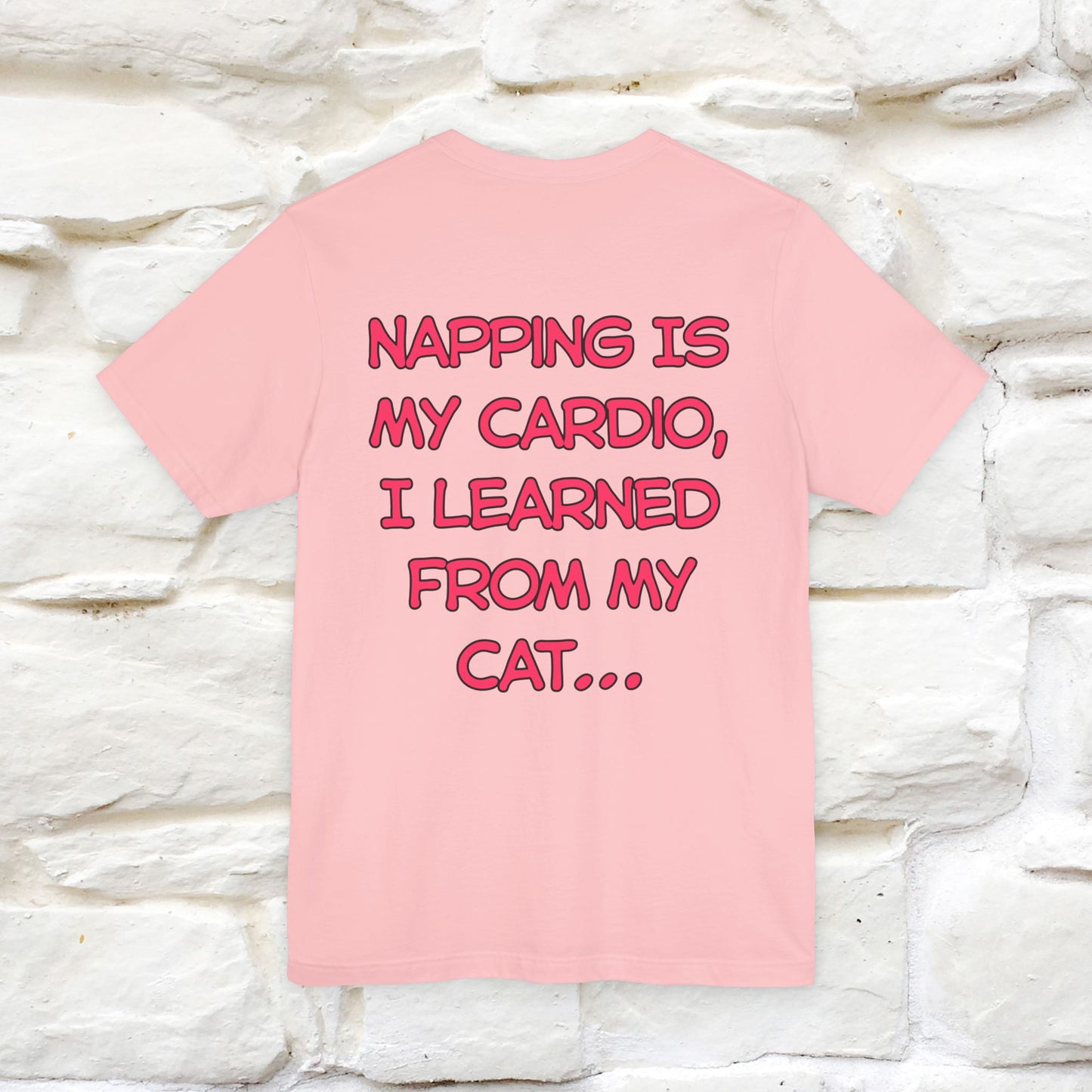 "Napping Is My Cardio, I Learned From My Cat…" Funny Cat T-shirt | Nunu&Miao Studio