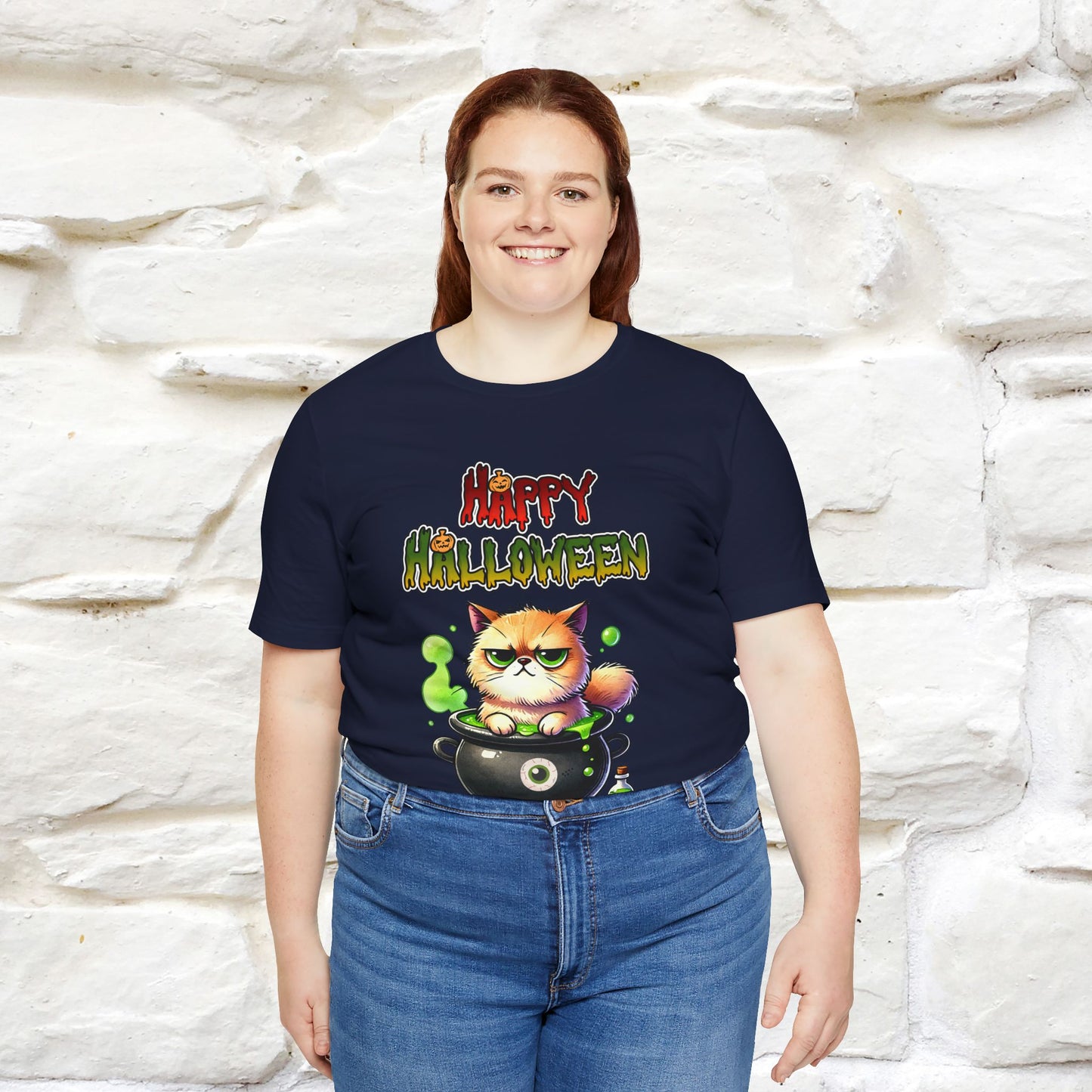 "Angry Cat Happy Halloween" Cat T-shirt |Nunu&Miao Studio