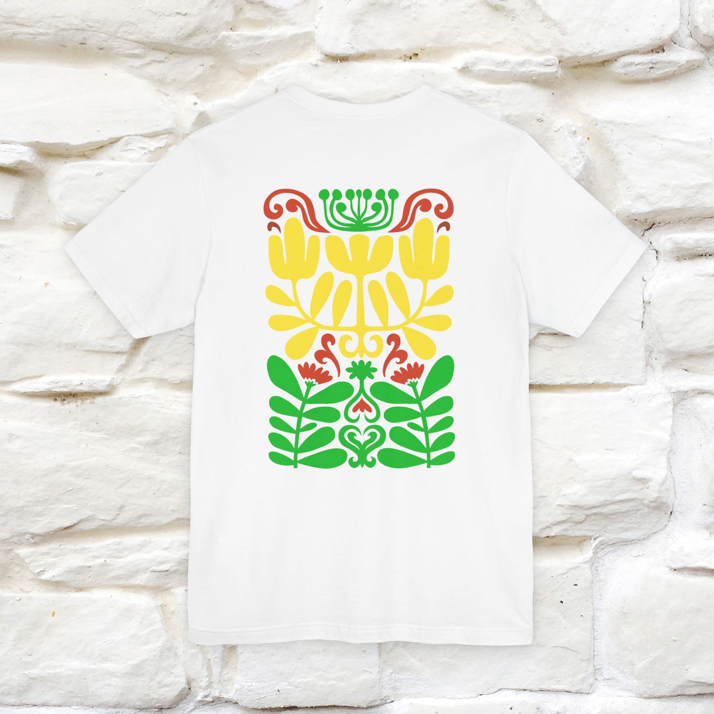 ''Floral Abstract'' Cat T-Shirt Front and Back Design | Nunu&Miao Studio