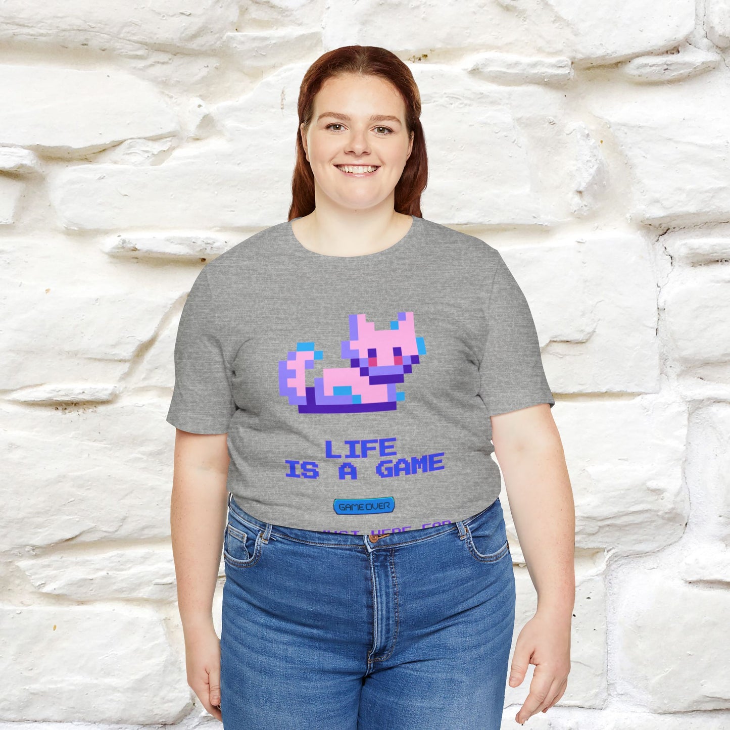 "Life Is A Game, I Am Just Here Fo The Cheat Code" Funny Cat T-Shirt for Men & Women | 100% Cotton* - Nunu&Miao Studio