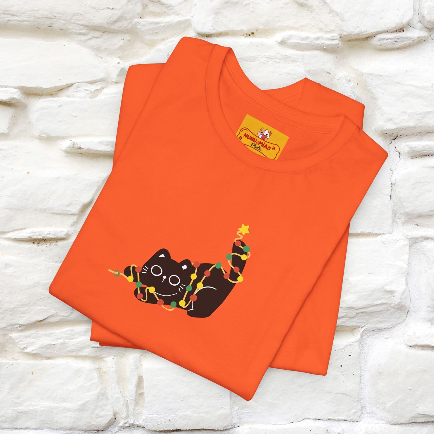 ''Be The Light" Cat T-Shirt| Front & Back Design | Nunu&Miao Studio