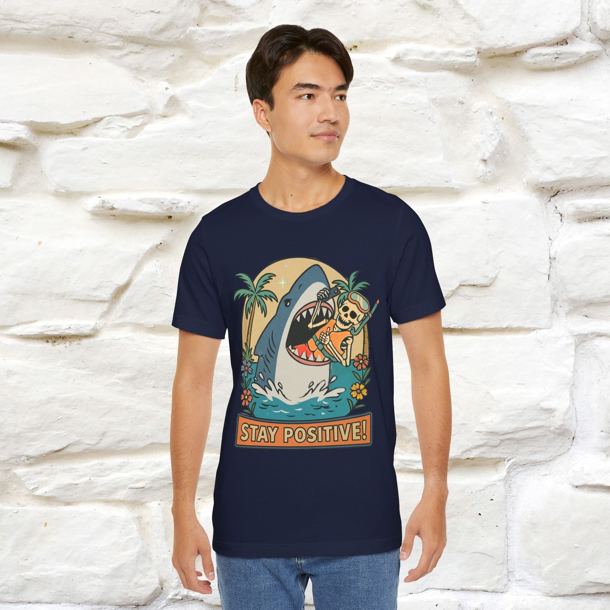 "Stay Positive" Funny T-shirt |Nunu&Miao Studio - Nunu&Miao Studio