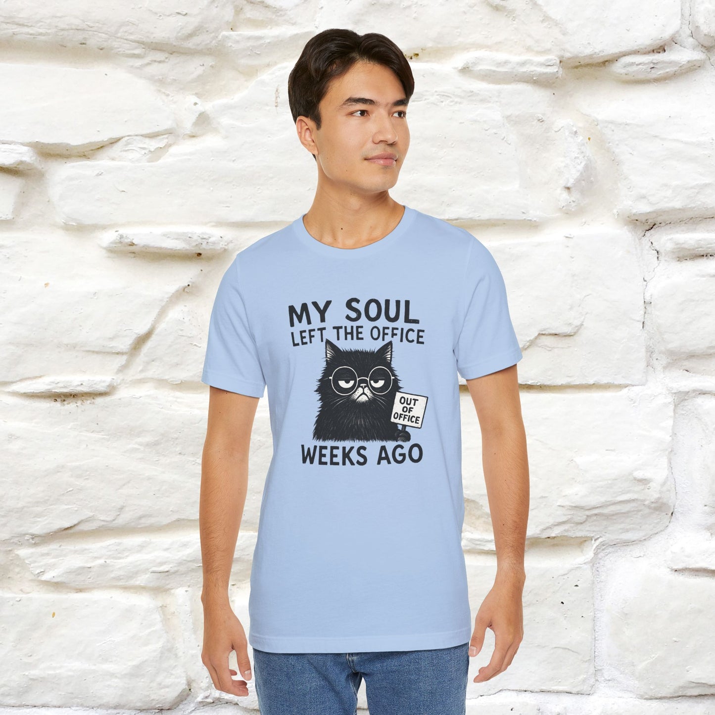 "My Soul Left The Office..." |Funny Cat T-Shirt | Nunu&Miao Studio