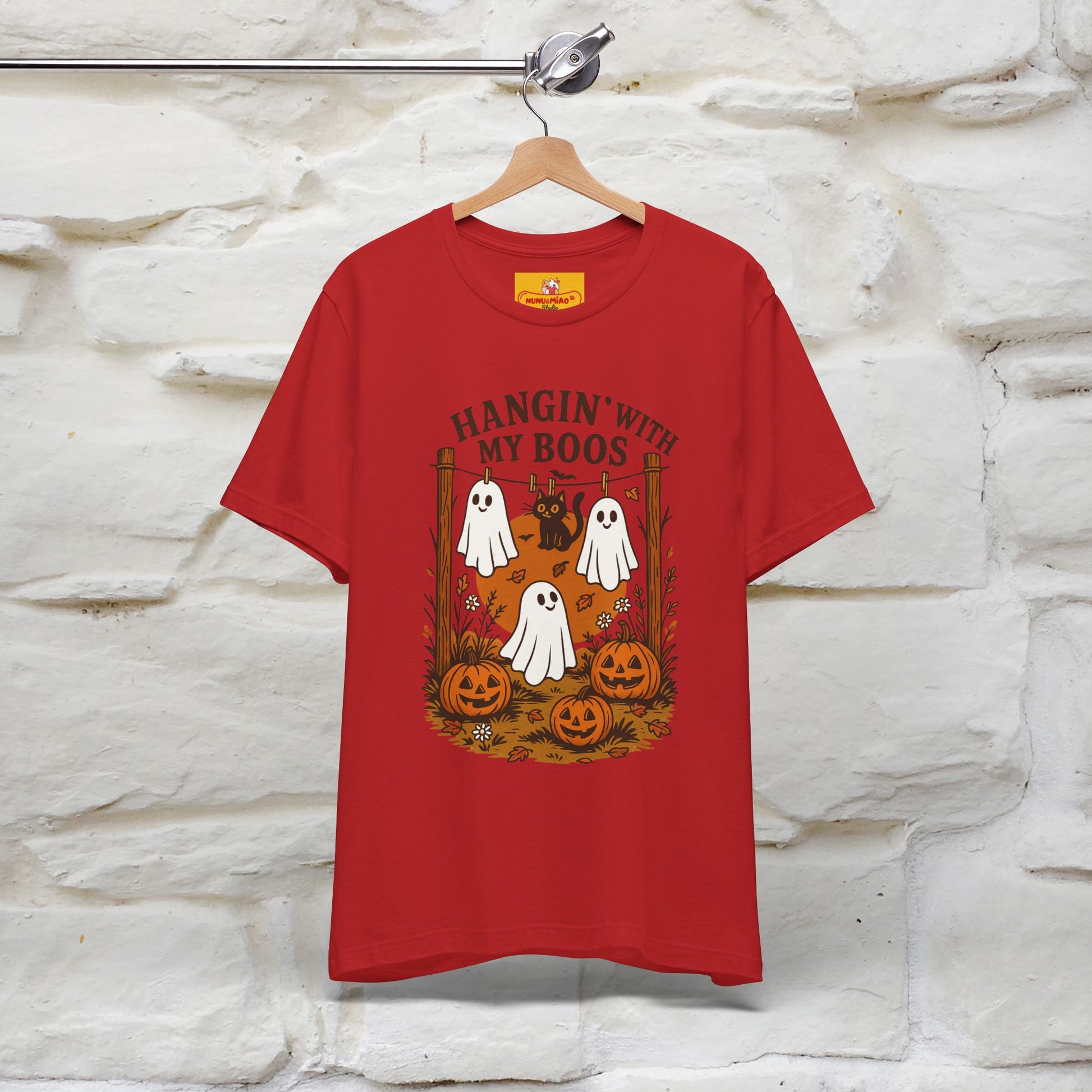 "Hanging With My Boos" Halloween Cat T-shirt |Nunu&Miao Studio - Nunu&Miao Studio