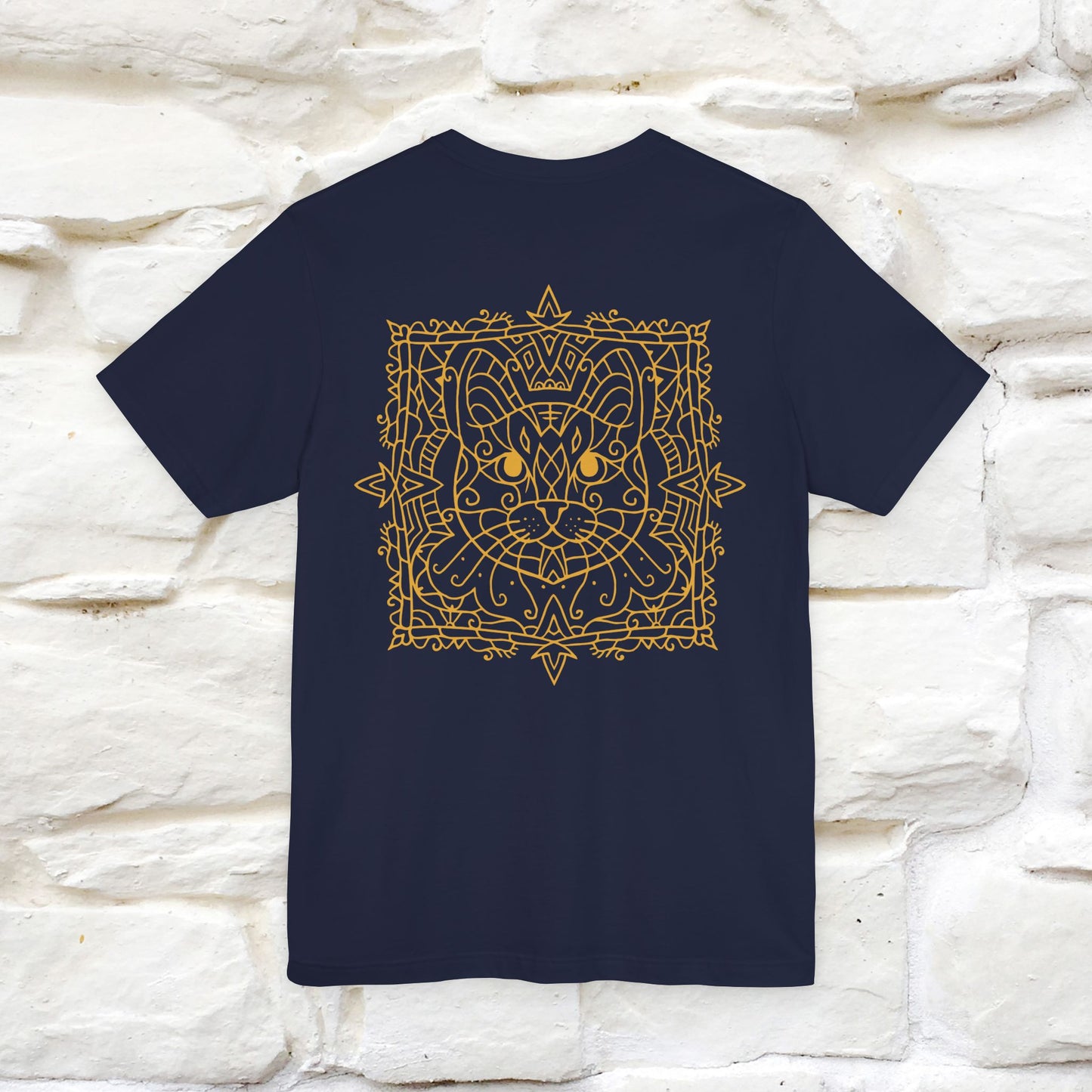 "Mandala Cat'' Cat T-Shirt Front and Back Design | Nunu&Miao Studio
