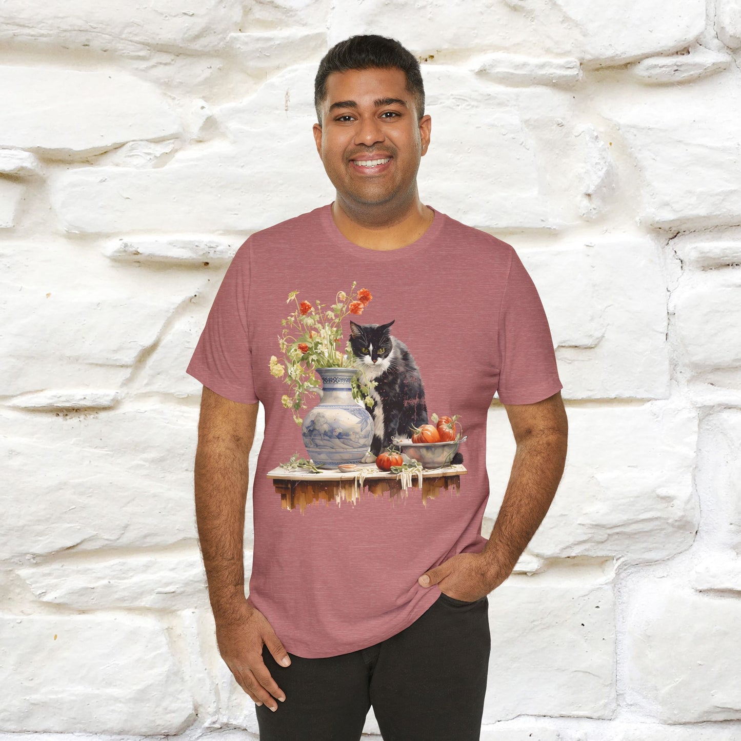 ''THe Cat and The Vase '' T-shirt for Men and Women 100% Cotton* - Nunu&Miao Studio