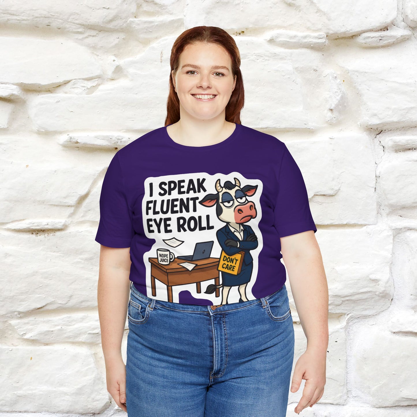 ''I Speak Fluent Eye Roll ''| Sarcastic Cat T-Shirt | Nunu&Miao Studio
