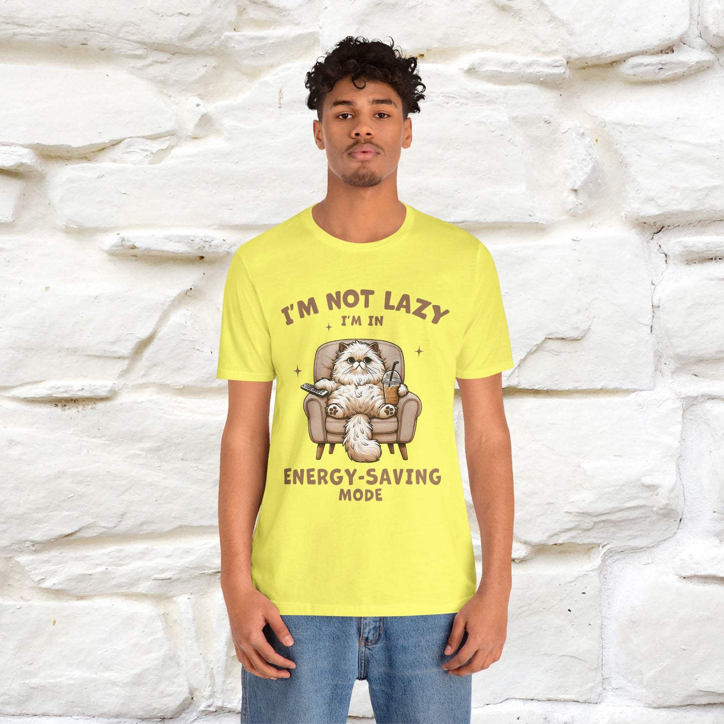 "I'm Not Lazy I'm In Energy-Saving Mode " Cat T-shirt |Nunu&Miao Studio