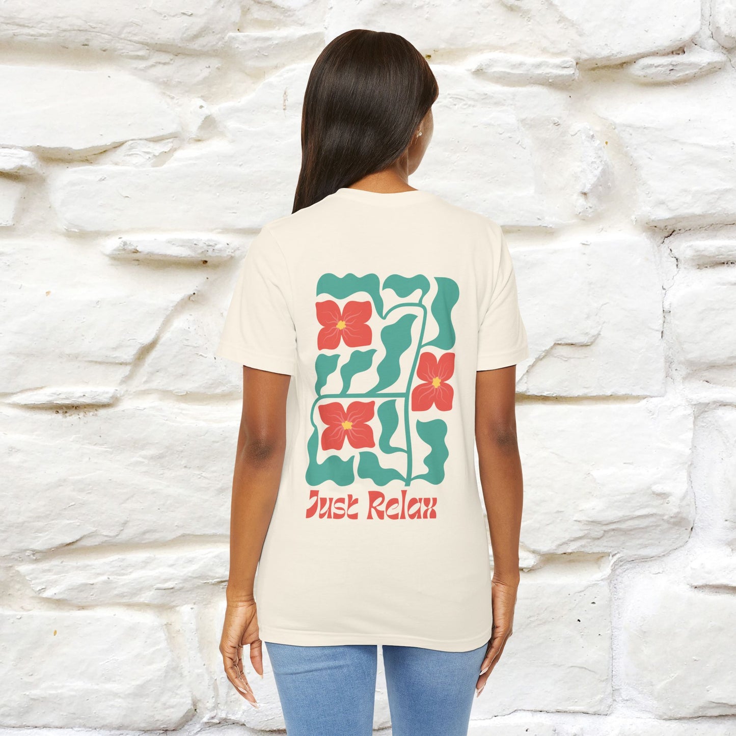 "Just Relax'' Cat T-Shirt Front and Back Design | Nunu&Miao Studio
