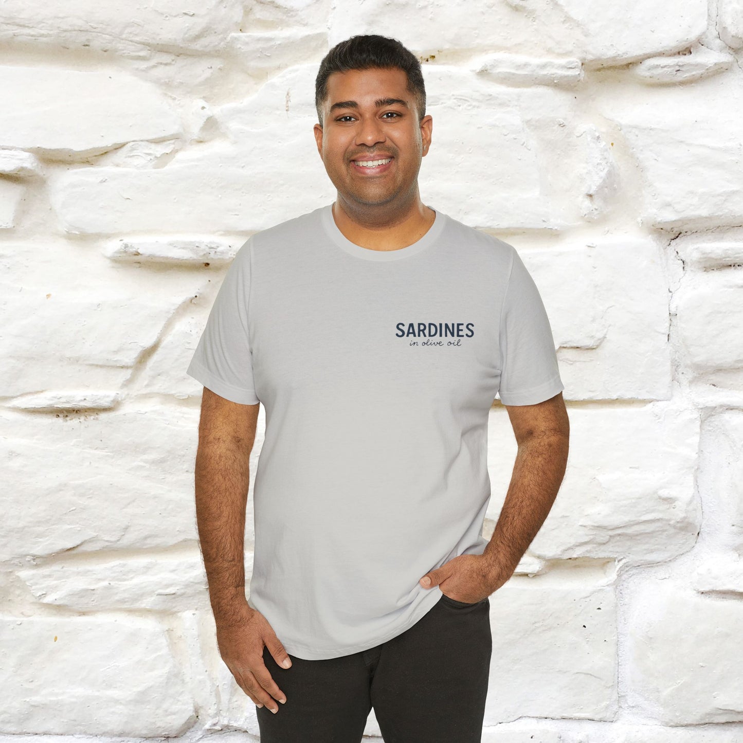 "Sardines In Olive Oil" Cute T-shirt | Front & Back Design|Nunu&Miao Studio