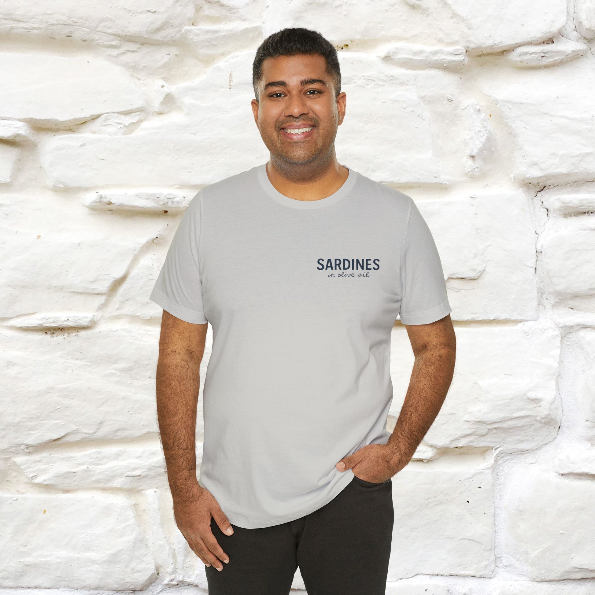 "Sardines In Olive Oil" Cute T-shirt | Front & Back Design|Nunu&Miao Studio - Nunu&Miao Studio