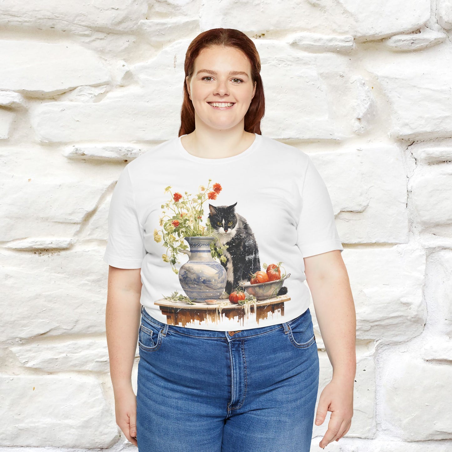 ''THe Cat and The Vase '' T-shirt for Men and Women 100% Cotton* - Nunu&Miao Studio