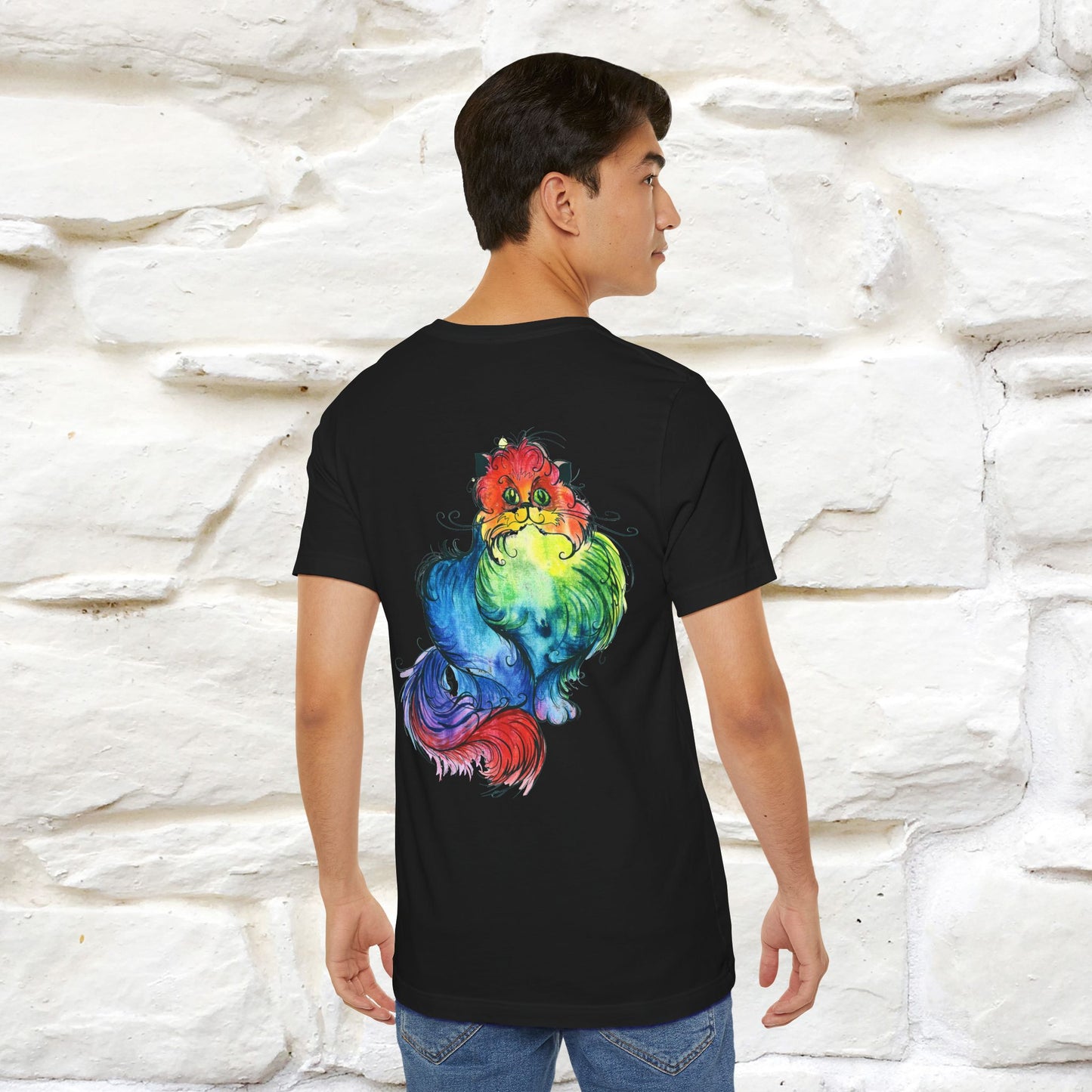"Il Pittore'' Cat T-Shirt Front and Back Design | Nunu&Miao Studio