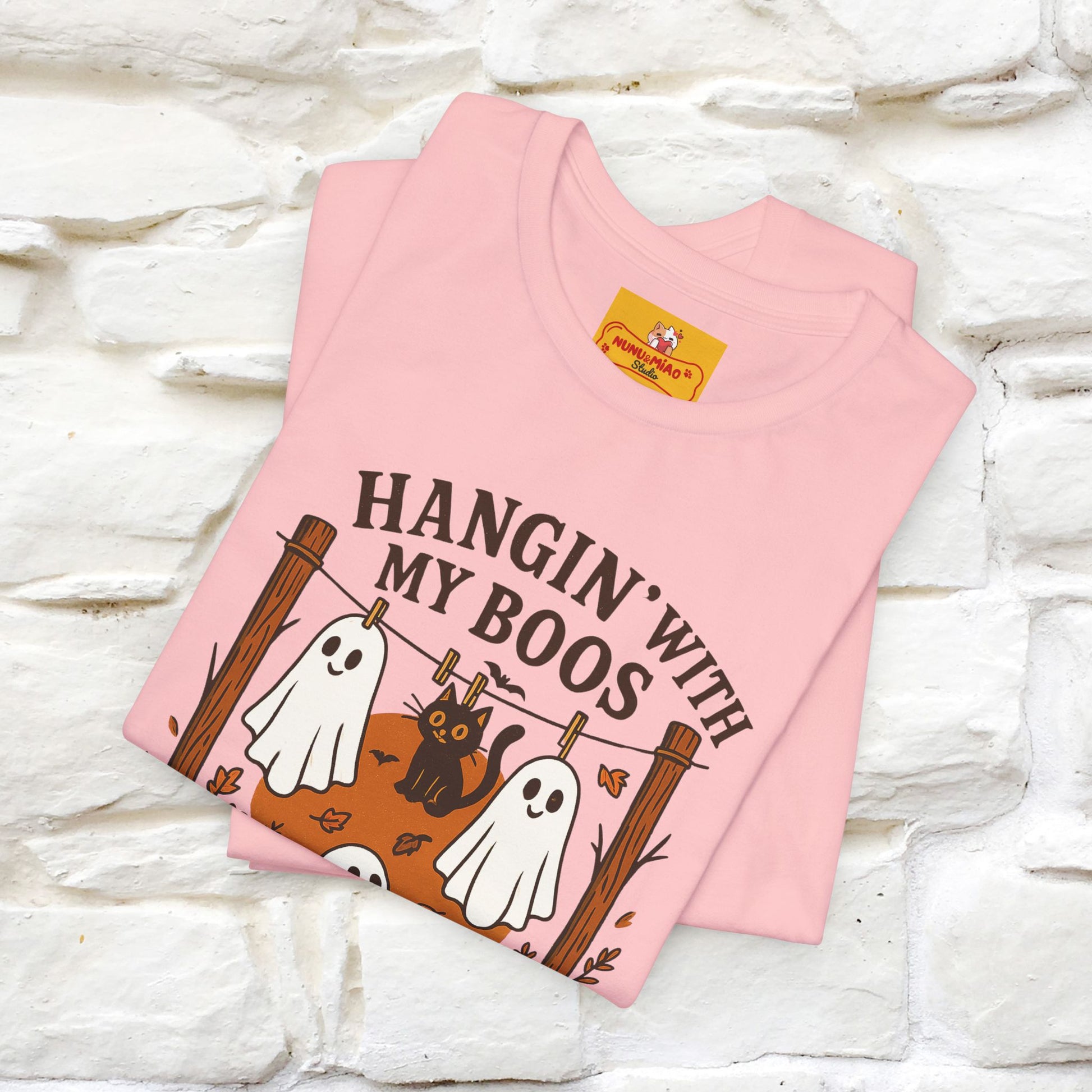 "Hanging With My Boos" Halloween Cat T-shirt |Nunu&Miao Studio - Nunu&Miao Studio