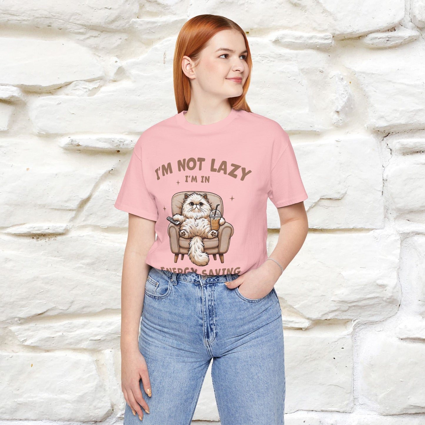 "I'm Not Lazy I'm In Energy-Saving Mode " Cat T-shirt |Nunu&Miao Studio