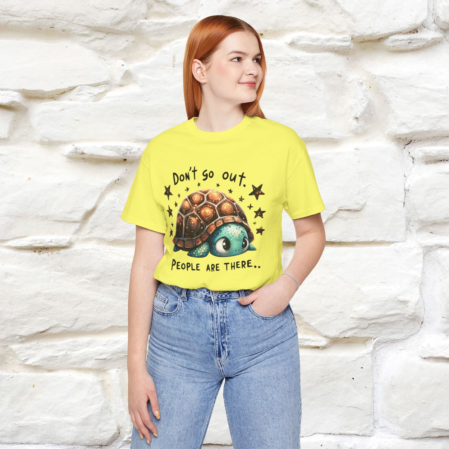"Don't Go Out ..People Are There." |Funny T-Shirt | Nunu&Miao Studio