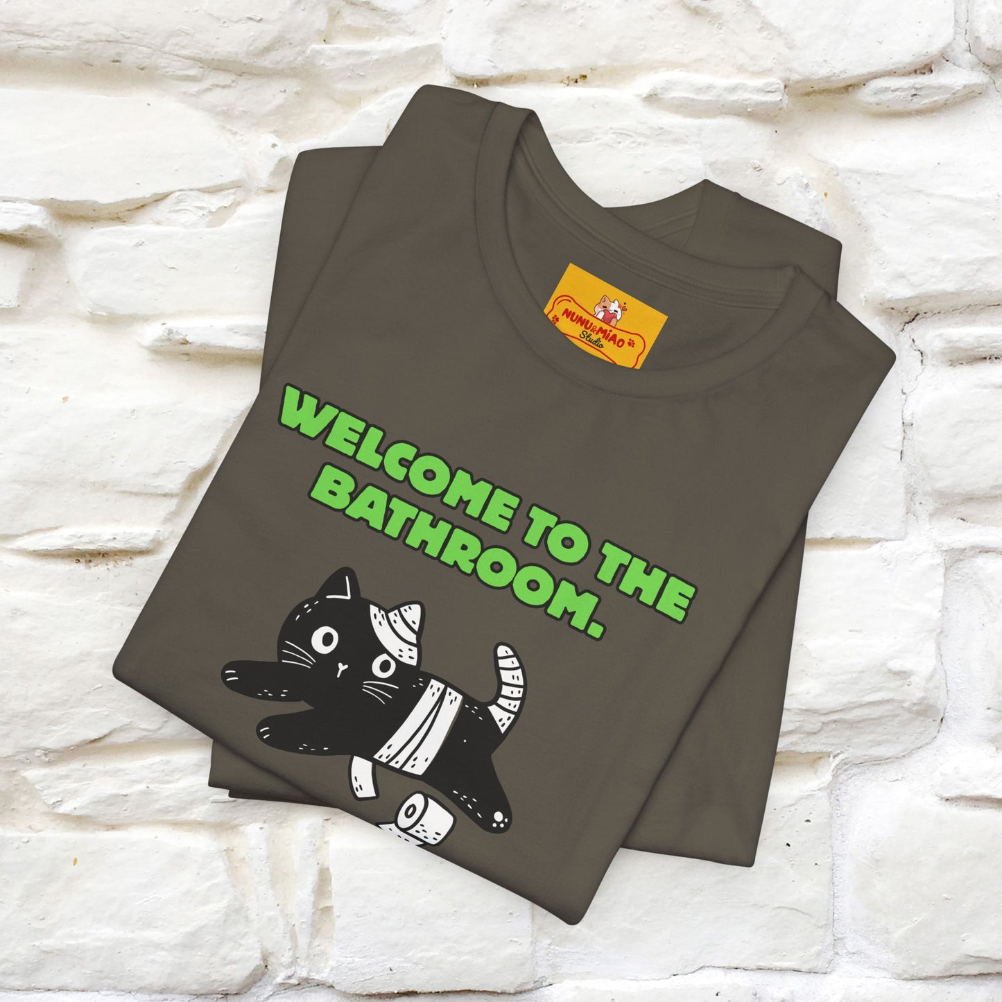 "Welcome To The Bathroom..."Funny Cat T-shirt |Nunu&Miao Studio