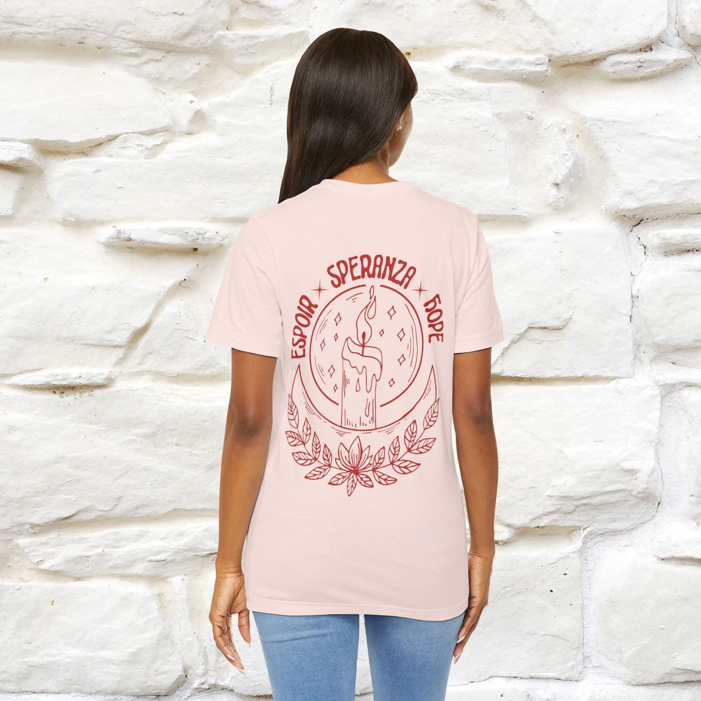 "Espoir Speranza Hope'' Cat T-Shirt Front and Back Design | Nunu&Miao Studio