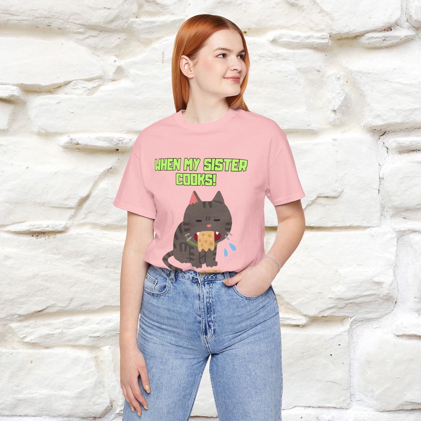 "When My Sister Cooks" Funny Cat T-shirt |Nunu&Miao Studio