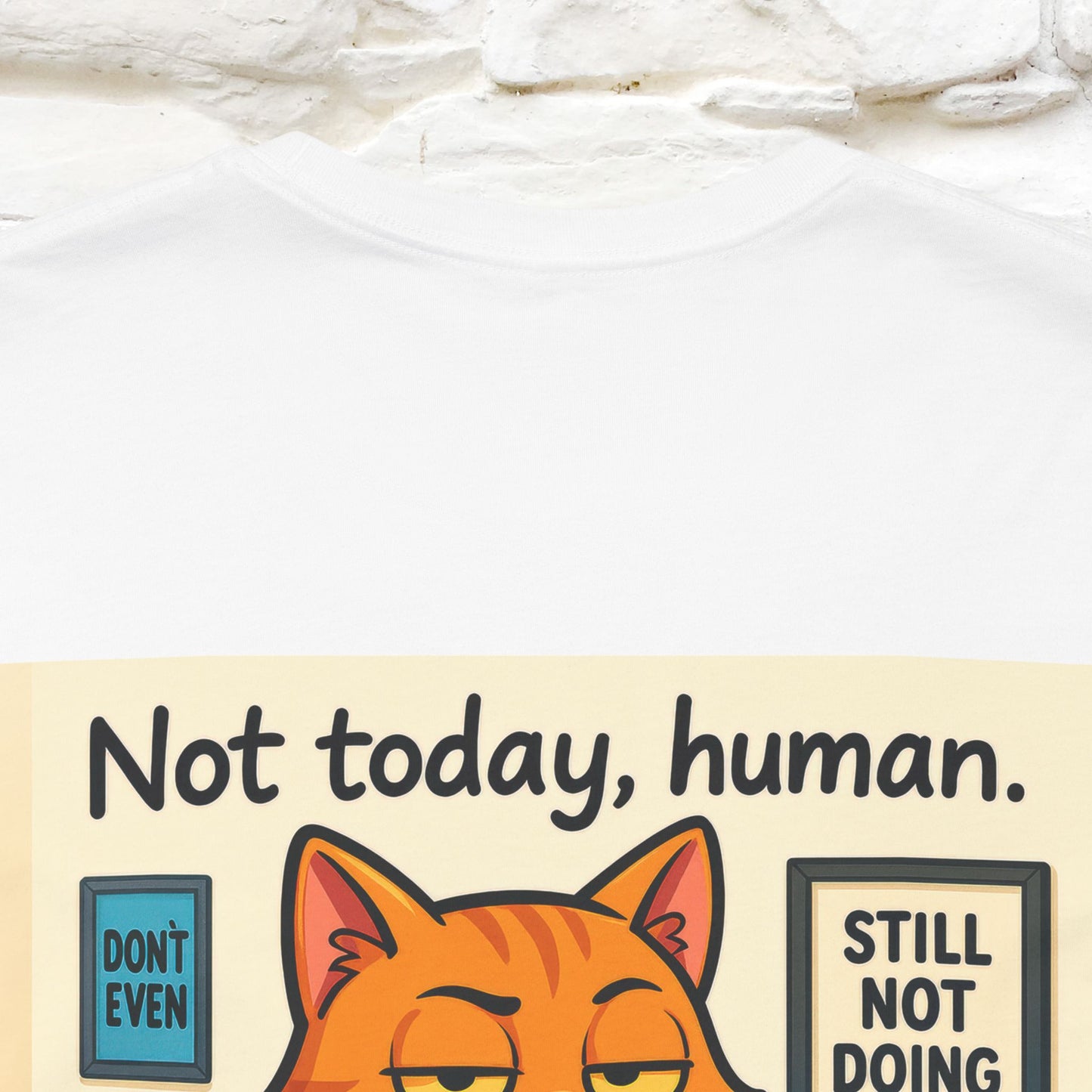 ''Not Today, Human''| Sarcastic Cat T-Shirt | Front & Back Design | Nunu&Miao Studio