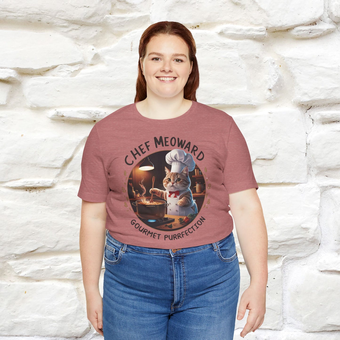 "Chef Meoward Gourmet Purrfection" Cat T-Shirt for Men & Women | 100% Cotton* - Nunu&Miao Studio