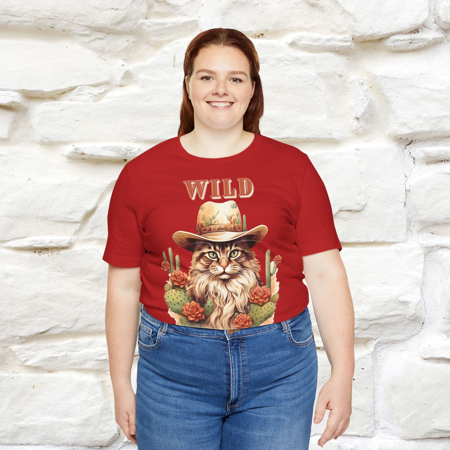 Wild Cowboy Cat T-Shirt for Men & Women | 100% Cotton* Adventure Tee - Nunu&Miao Studio