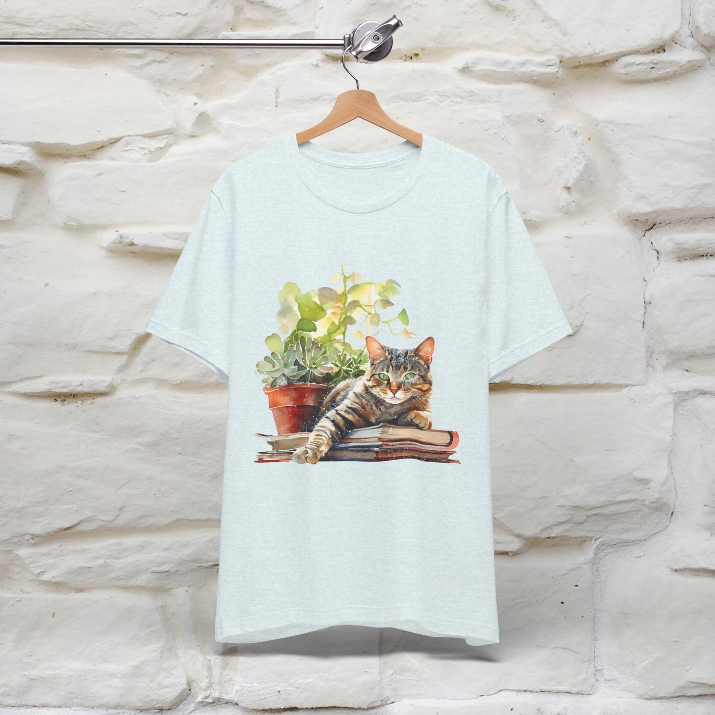 "Feline Bibliophile" T-Shirt for Men & Women | 100% Cotton* - Nunu&Miao Studio